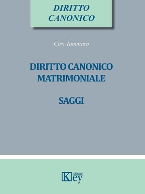 cover image of Diritto canonico matrimoniale